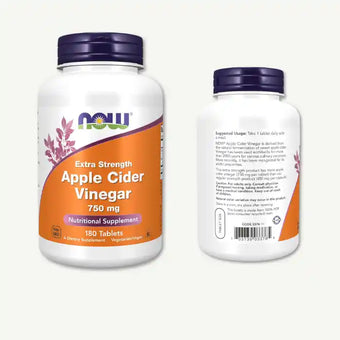 compare product Now 750mg Extra Strength Apple Cider Vinegar Nutritional Supplement, 180 Tablets