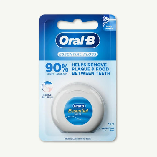 Oral-B Essential 50m Unwaxed Dental Floss, 1 Piece