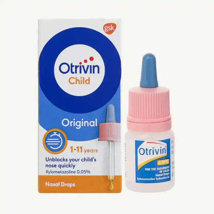 Otrivin Child 0.05% Xylometazoline HCL Nasal Drops (1-11 Years), 10ml