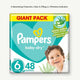 Pampers Baby-Dry Diapers Size 6, 13kg with Leakage Protection, 48 Pieces
