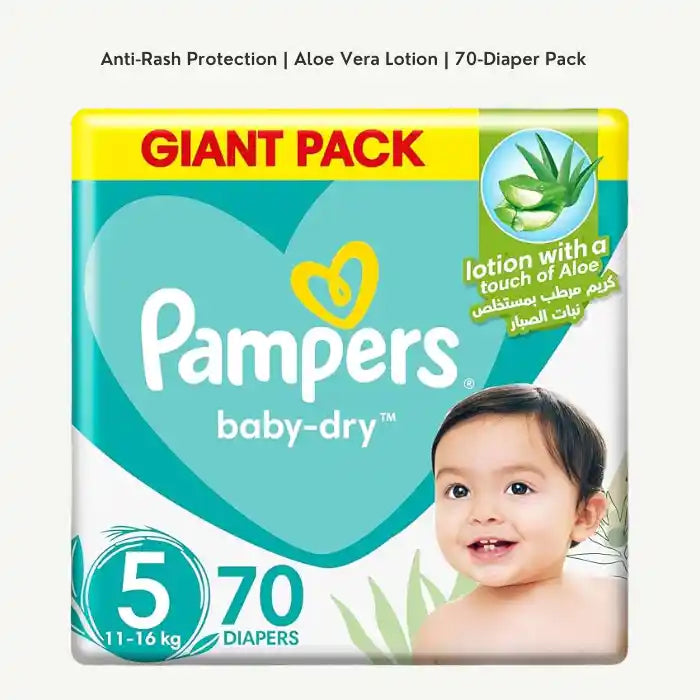 Pampers Size 5 Baby-Dry Diapers 11-16kg, 70 Pieces