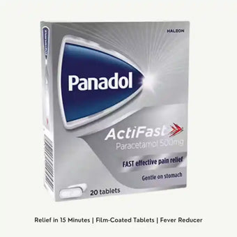 compare product Panadol Actifast 500mg Paracetamol for Pain Relief, 20 Tablets