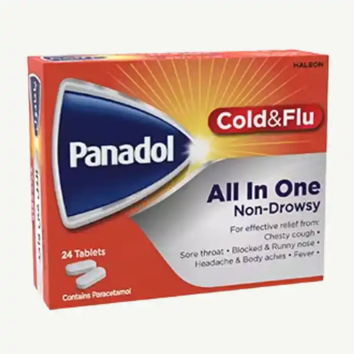 Panadol All in One Cold & Flu Non-Drowsy Tablets, 24 Tablets