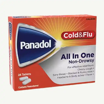 compare product Panadol All in One Cold & Flu Non-Drowsy Tablets, 24 Tablets