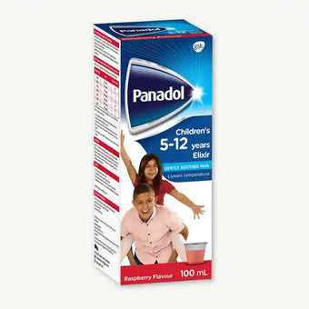 compare product Panadol Children's Paracetamol Elixir Raspberry Flavor (5-12 Years), 100ml