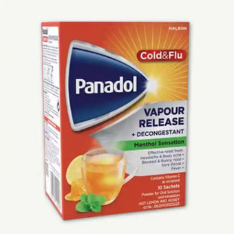 compare product Panadol Cold & Flu Vapour Release, Fast Relief From Cold & Flu Symptoms, 10 Sachets
