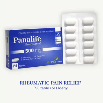 compare product Panalife 500mg Paracetamol for Fever & Pain Relief, 24 Tablets