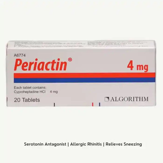 Periactin 4mg Cyproheptadine HCL, 20 Tablets