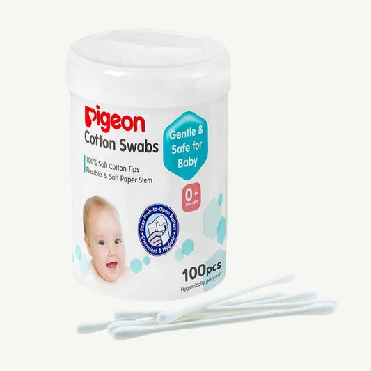 Pigeon Baby Cotton Swabs (0+ Months), 100 Pieces