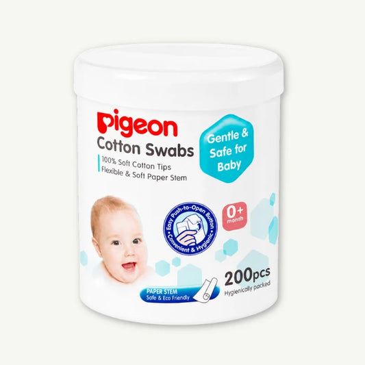 Pigeon Baby Cotton Swabs (0+ Months), 200 Pieces