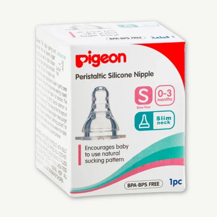 Pigeon Flexible Soft & Elastic Slow Flow Nipple (0+ Months), 1 Piece