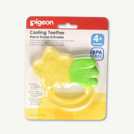 Pigeon Green & Yellow Cooling Teether for Babies (4+ Months), 1 Piece
