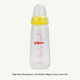 Pigeon Slow Flow White & Yellow 200ml Glass Nursing Bottle with Peristaltic Nipple, 1 Piece