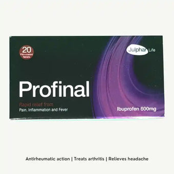 compare product Profinal 600mg Ibuprofen for Relieving Pain, Inflammation & Fever, 20 Tablets