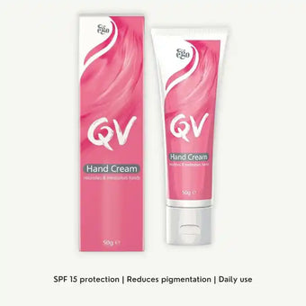 compare product QV Nourishing and Moisturizing Hand Cream SPF15, 50g
