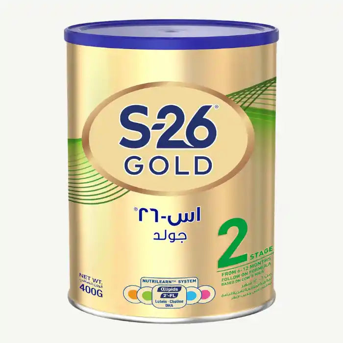 S-26 Gold Follow On Formula for Babies Tin, 2 Stage 2, 6-12 Months, 400g