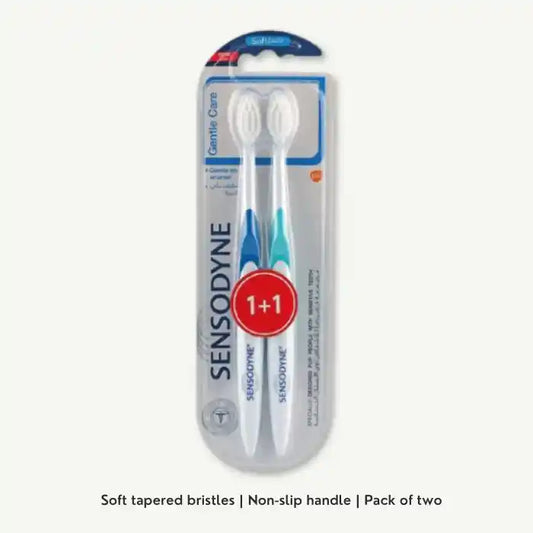 Sensodyne Gentle Care Soft Bristles Toothbrush, 1+1 Free