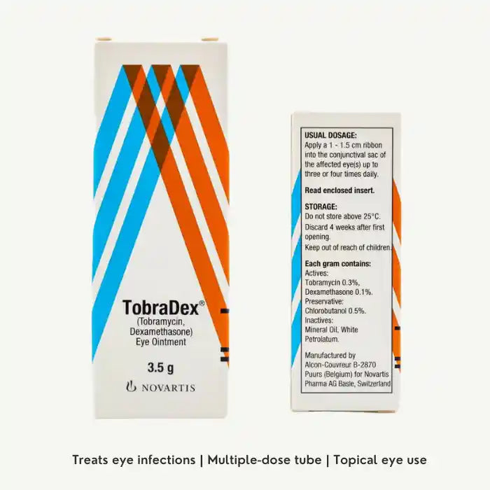 Tobradex Tobramycin Dexamethasone Eye Ointment, 3.5g