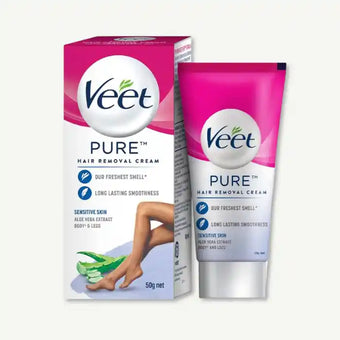 compare product Veet Hair Removal Cream for Sensitive Skin Legs and Body, 100g