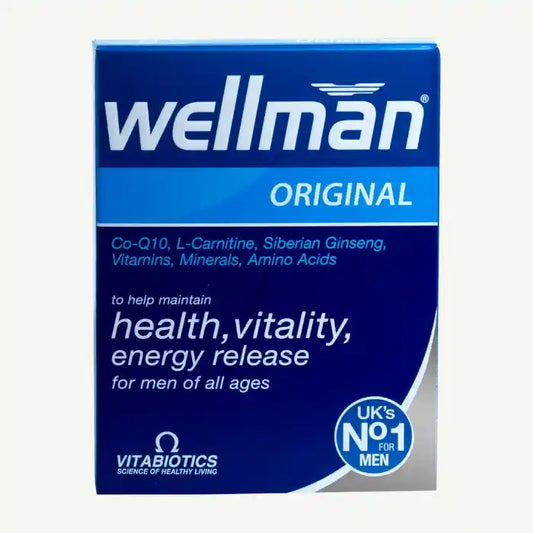 Wellman Original Health Vitality & Energy Release Men Supplement, 30 Pieces