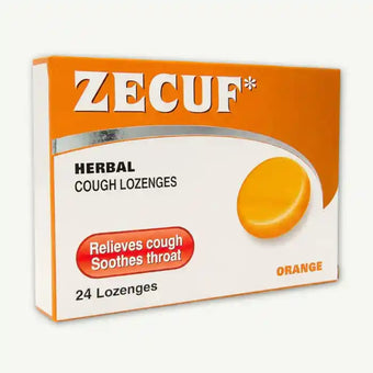 compare product Zecuf Herbal Cough Lozenges Orange Flavor, 24 Pieces